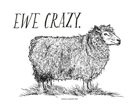 10 Punny Prints Frida Clements At Home In Love Sheep Art Prints