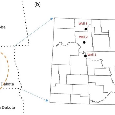 A Schematic Maps Showing The Location Of The Bakken Formation In