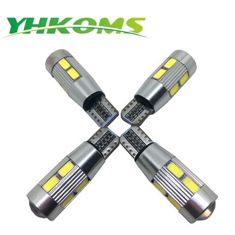 YHKOMS 10 Pcs T10 W5W LED 10SMD 5630 194 168 Canbus LED