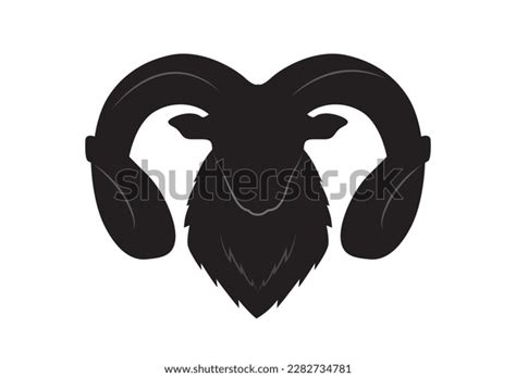 Ram Head Vector Isolated On White Stock Vector (Royalty Free ...