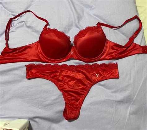 Vic Secret Satin Lingerie Set Women S Fashion New Undergarments Loungewear On Carousell