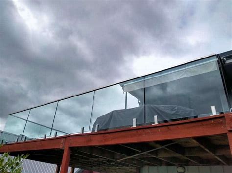 Canterbury Balustrade Frameless Glass Mini Post Deck Ss Top Rail 1