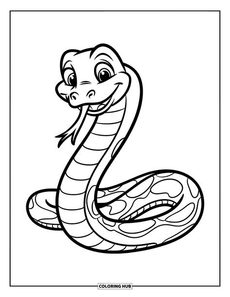 Serpentes Para Colorir - 95+ Desenhos de cobras para colorir para crianças e adultos (Grátis)