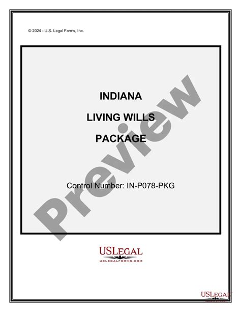 Living Will Form Indiana With Name Us Legal Forms