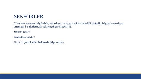 NET 207 SENSÖRLER VE DÖNÜŞTÜRÜCÜLER Öğr. Gör. Taner DİNDAR - ppt indir