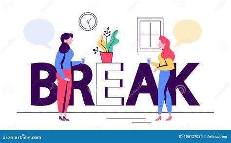 coffee break time concept person relax   work stock vector