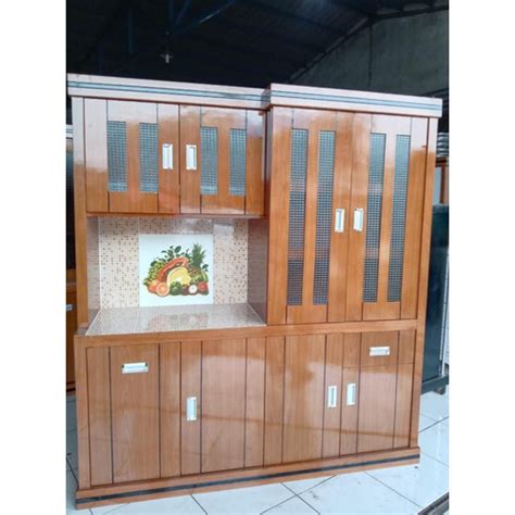 Jual Lemari Dapur Lemari Sayur Lemari Makan Kayu Blockteak Tebal 4