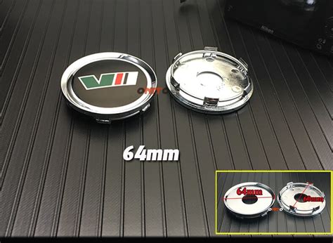 56mm 60mm 64mm 135mm VII Car Emblem Label For Yeti Vrs Decoration Wheel