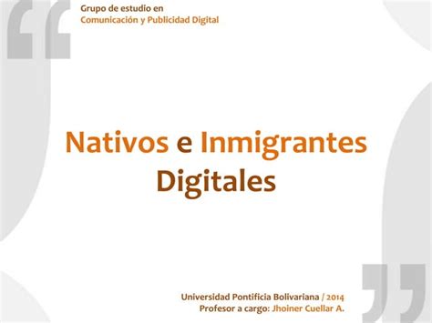 Nativos E Inmigrantes Digitales PPT Descarga Gratuita