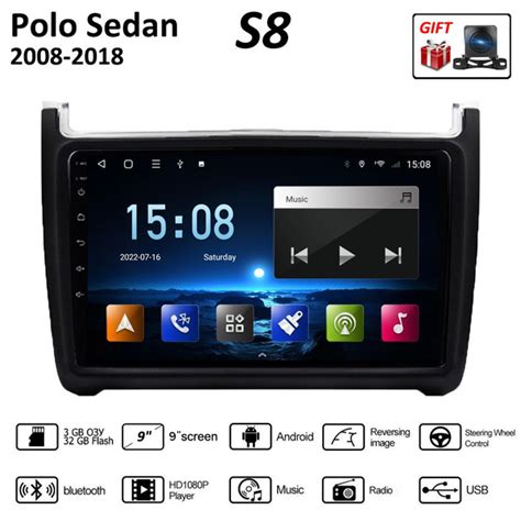 Штатная магнитола 2 дин Андроид Фольксваген Поло/Volkswagen Polo Sedan ...