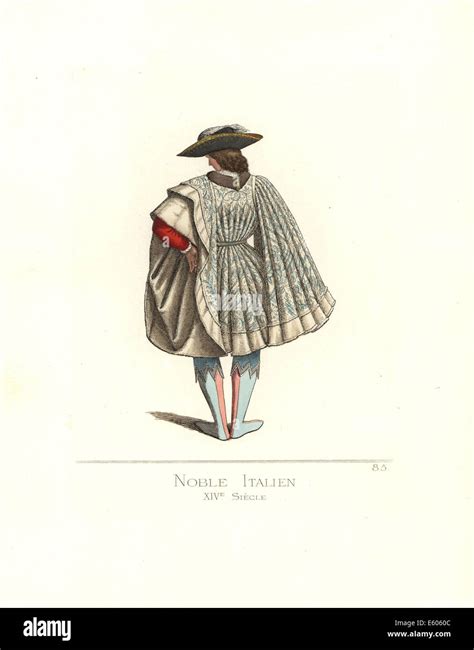 Costume homme noble du 14ème siècle Banque de photographies et dimages