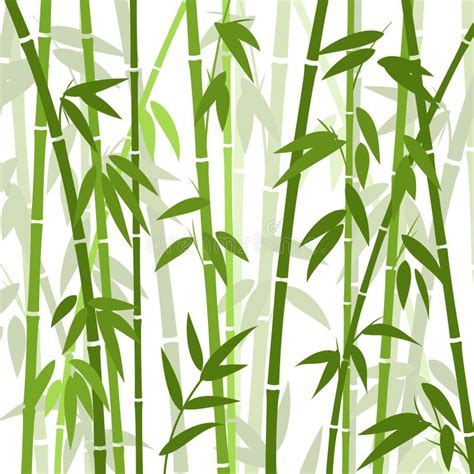 Chinese Or Japanese Bamboo Grass Oriental Wallpaper Vector Illustration