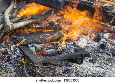 Glowing Embers Coal Burning Hot Embers Stock Photo Shutterstock