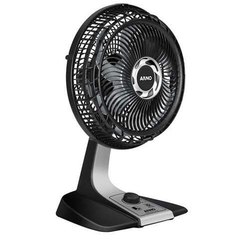 Ventilador De Mesa Arno Cm Turbo Sil Ncio Vf Preto Lojas Zanini