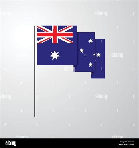 Australia Waving Flag Creative Background Stock Vector Image And Art Alamy