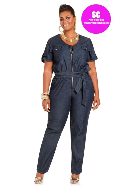 Stylish Curves Pick Of The Day Ashley Stewart Denim Jumpsuit Stylish