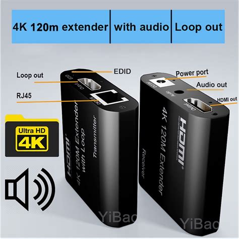 Extensor HDMI 4K 120M Con Audio Loop Vs 1080p 60m Sobre Un Solo CAT5e 6