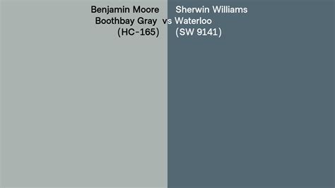 Benjamin Moore Boothbay Gray HC 165 Vs Sherwin Williams Waterloo SW