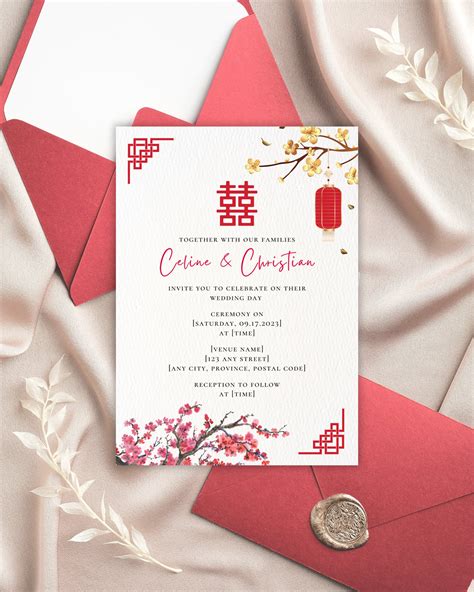 Chinese Wedding Invitation, Chinese English Wedding Invitation ...