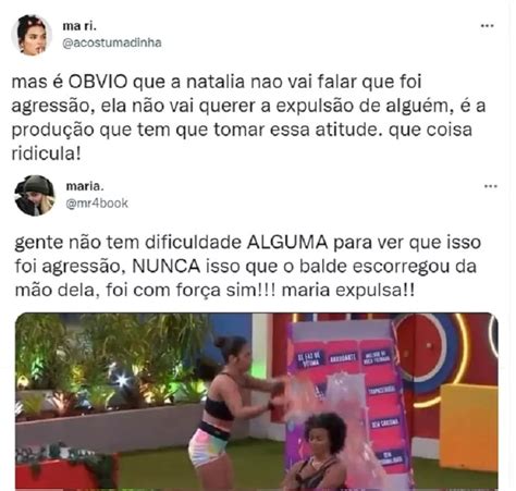 Maria Expulsa Do Bbb Atriz Sai Do Reality Ap S Agredir Nat Lia Dci