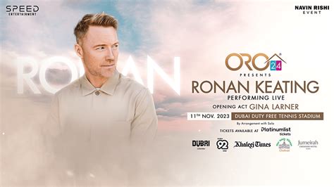 Ronan Keating in Dubai Tickets, 2023 Live Concert - Platinumlist.net