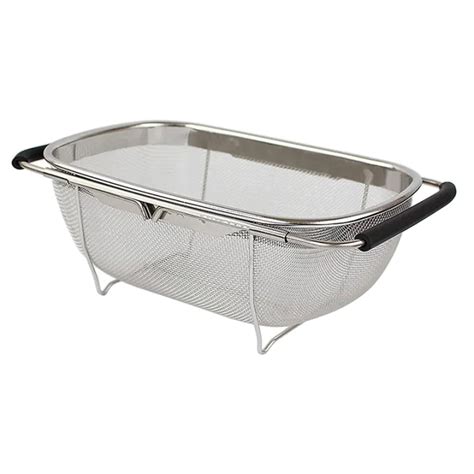 Stainless Steel Fine Mesh Expandable Strainer Basket Colander For