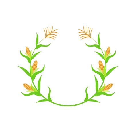 Premium Vector Laurel Wreath Corn Illustration