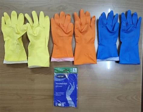 rubber gloves  kitchen   rs pair household rubber hand