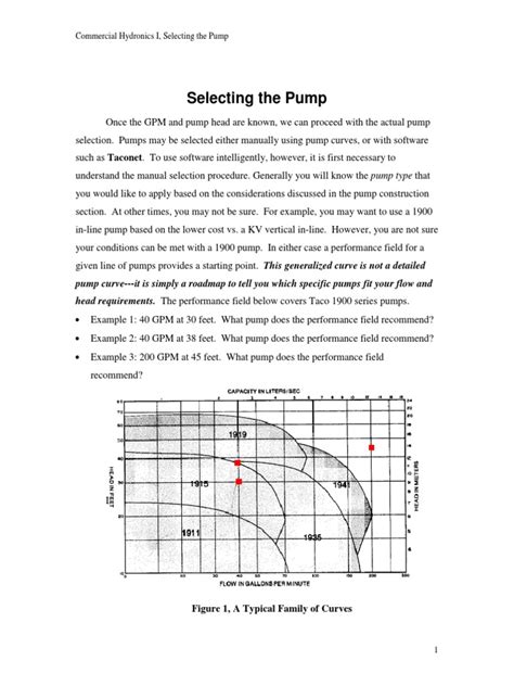 Pump Selection Pdf Pump Pressure