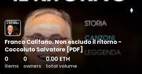 Franco Califano Non Escludo Il Ritorno Coccoluto Salvatore Pdf