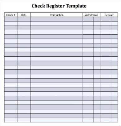 Free Printable Check Register Forms In Pdf Printable Check