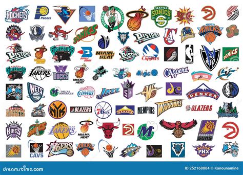 NBA Basketball Team Logos - Vector Collection | CartoonDealer.com ...