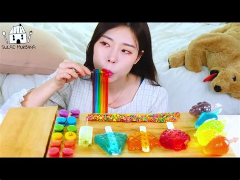 Asmr Mukbang Rainbow Desserts Ice Cream Honey Jelly Jelly Noodles