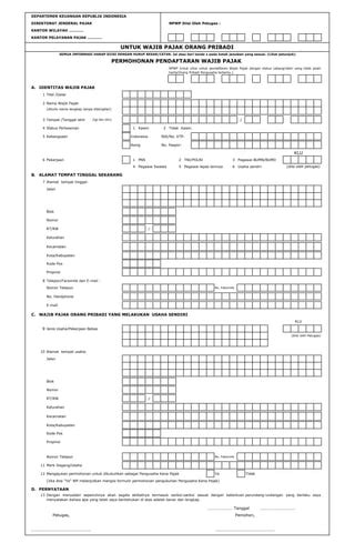 Form Pendaftaran W P O P PDF