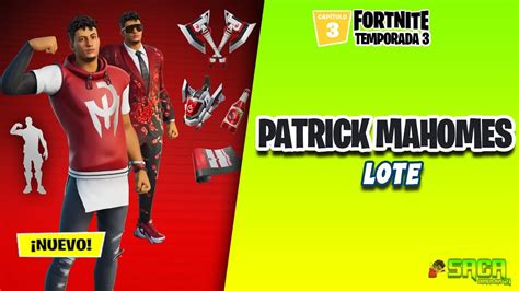 NUEVA SKIN LOTE PATRICK MAHOMES NUEVA TIENDA DE FORTNITE DE HOY 24 DE