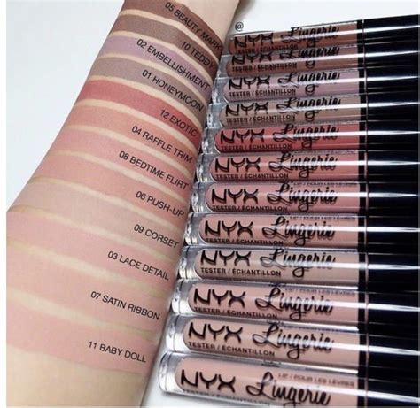 Brand Nyx Lingerie Liquid Matte Lipstick Waterproof Nude Lip Gloss