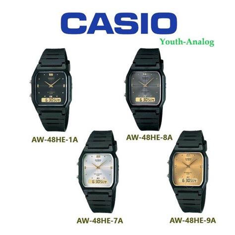 Casio Series Analog Digital Unisex Watch Aw He Lazada