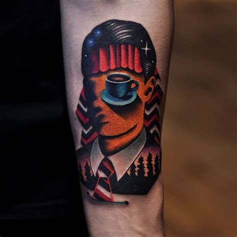 Tattoo Of Agent Cooper From Twin Peaks On The Inner