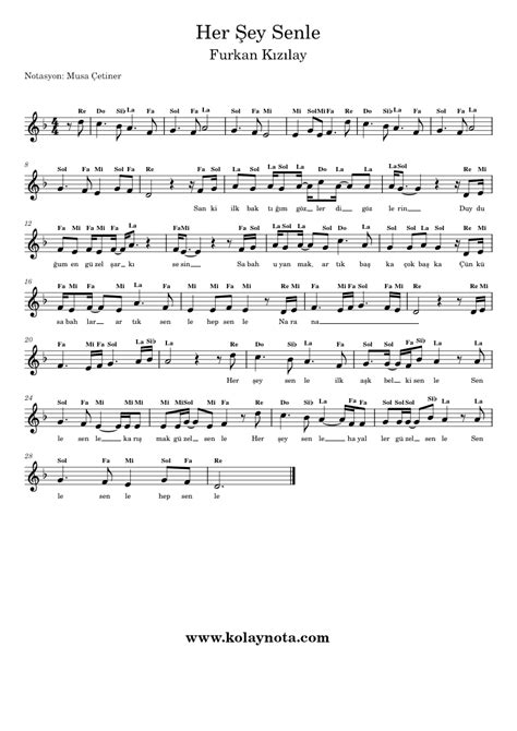 Her Ey Senle Sheet Music For Piano Solo Easy Musescore