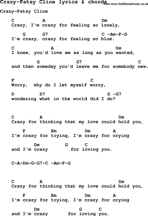 Crazy Patsy Cline Chords Guitar Go Guitar Sheet Music