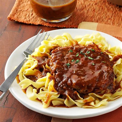 Salisbury Steak With Onion Gravy Recipe Taste Of Home