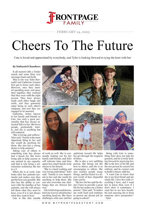 Cheers To The Future: Cate & Tyler | My FrontPage Story