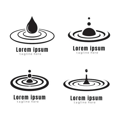 Collection De Logos De Goutte D Eau Vecteur Premium