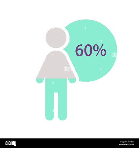 Male Category Infographic Chart Design Template With Sixty Percentage