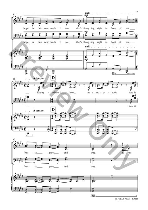 It Feels New SATB By Pinkzebra J W Pepper Sheet Music