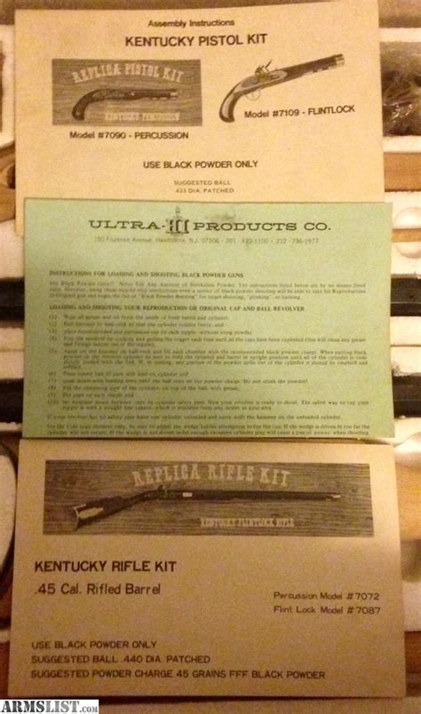 ARMSLIST - For Sale: 2 REPLICA LOT ULTRA-HI PRODUCTS KENTUCKY FLINTLOCK ...