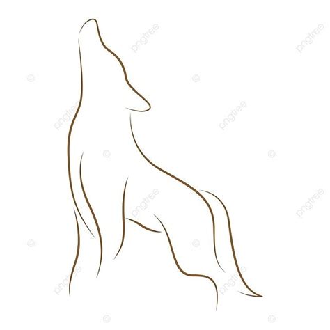 Wolf Line Art Logo Design Wolf Nature Art Vector Wolf Drawing Nature