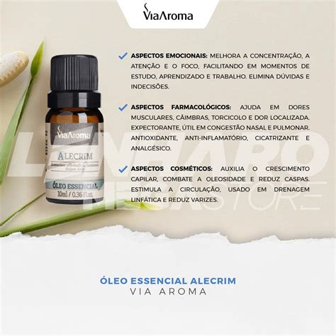 Óleo essencial 10ml Via Aroma Alecrim