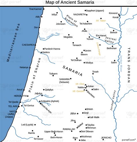 Ancient Samaria Map Bible History Maps