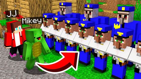 Jj And Mikey All Villagers Became Police Officers In Minecraft Maizen